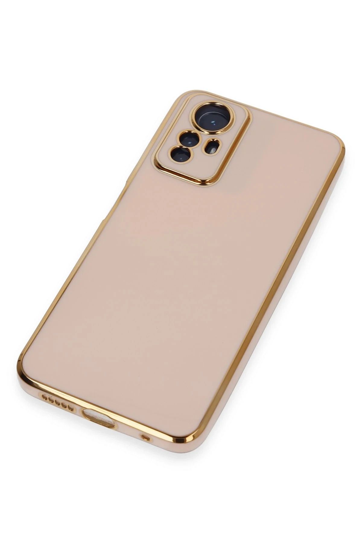 NewFace Xiaomi Redmi Note 12S Kılıf Volet Silikon - Pembe GLSTD