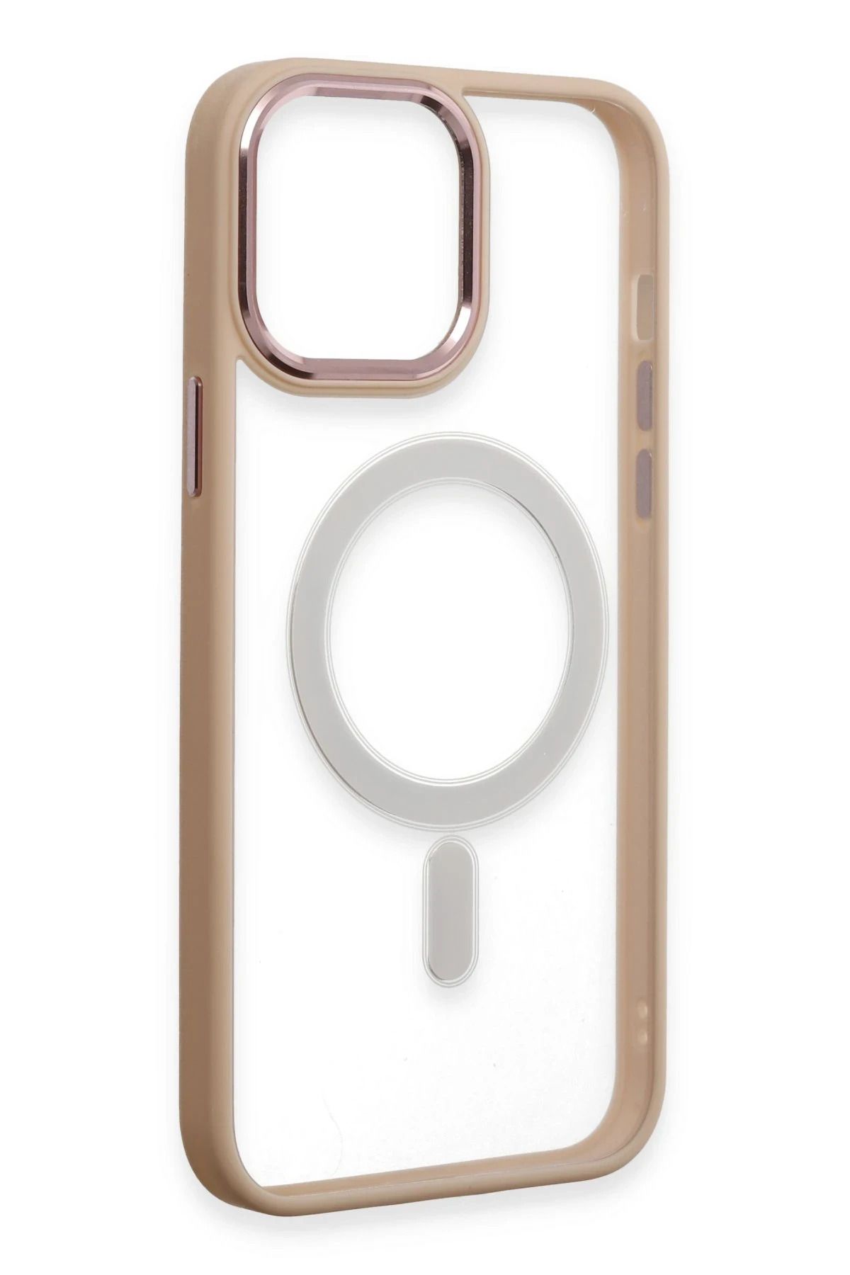 NewFace iPhone 15 Pro Kılıf Room Magneticsafe Silikon - Pudra GLSTD