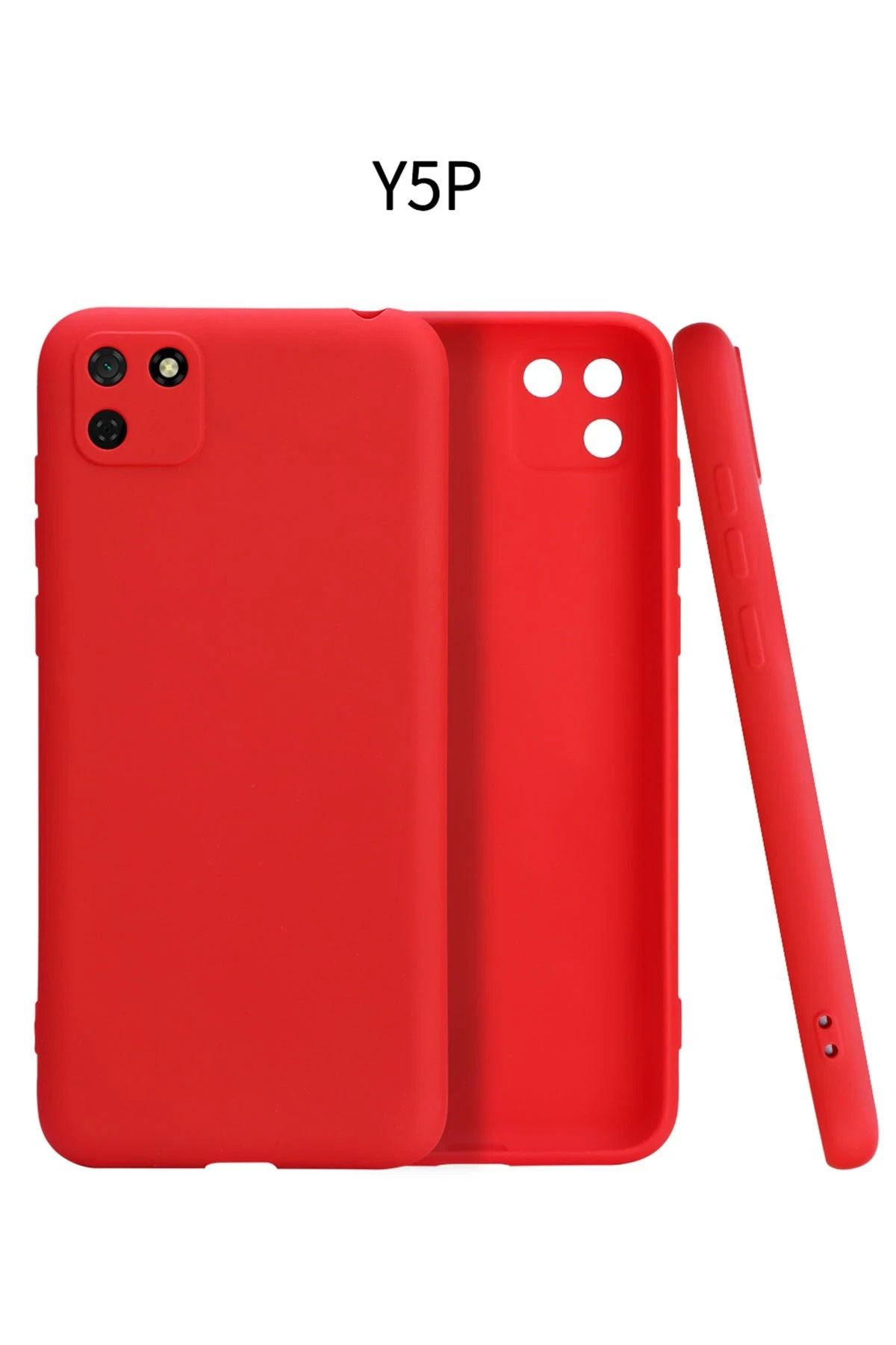 NewFace Huawei Y5P Kılıf First Silikon - Kırmızı GLSTD