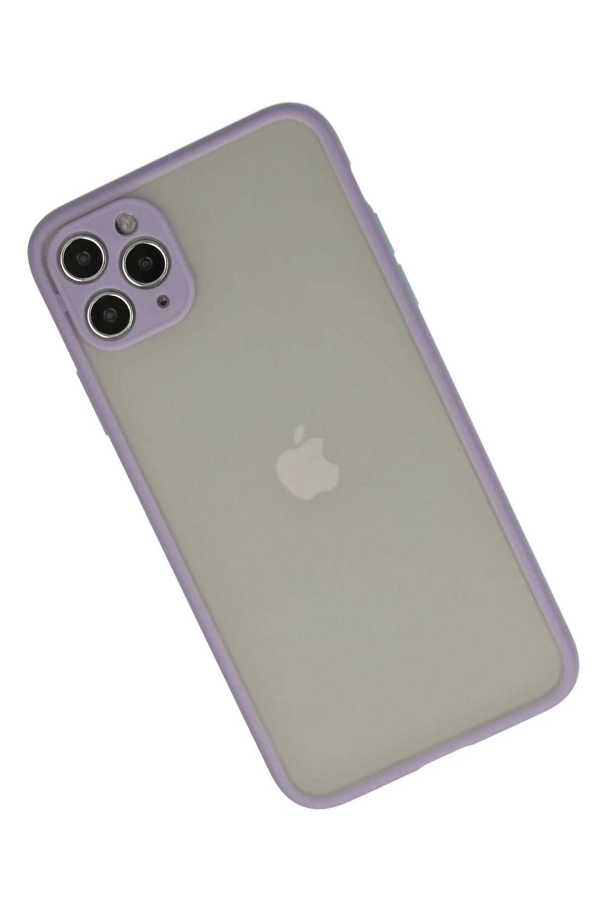 NewFace iPhone 12 Pro Max Kılıf Montreal Silikon Kapak - Mor GLSTD