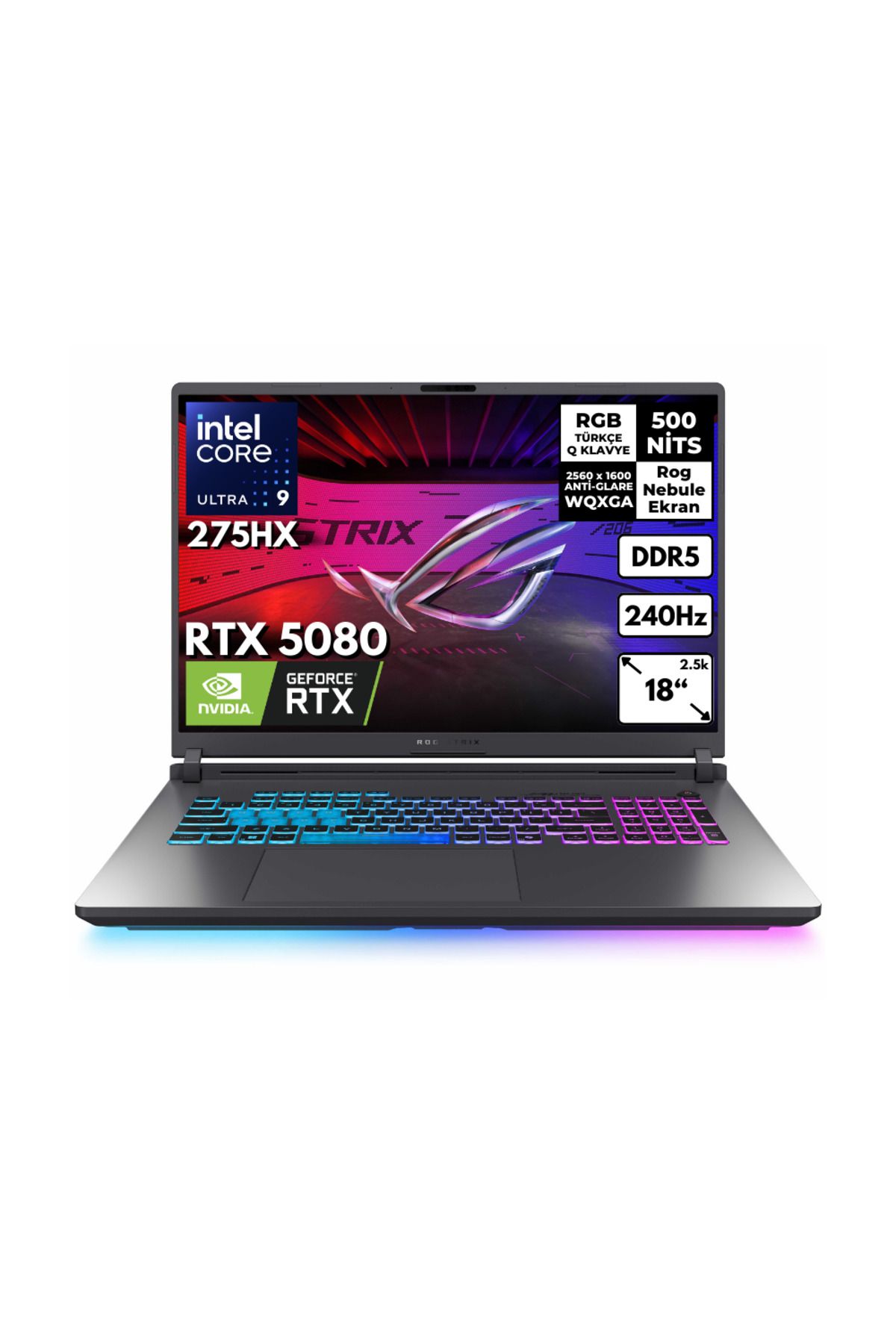 ASUS Rog Strix G18 Ultra 9-275HX 32GB 4 TBSSD RTX5080 (16GB) 18" Freedos G815LW-S9129HMF13