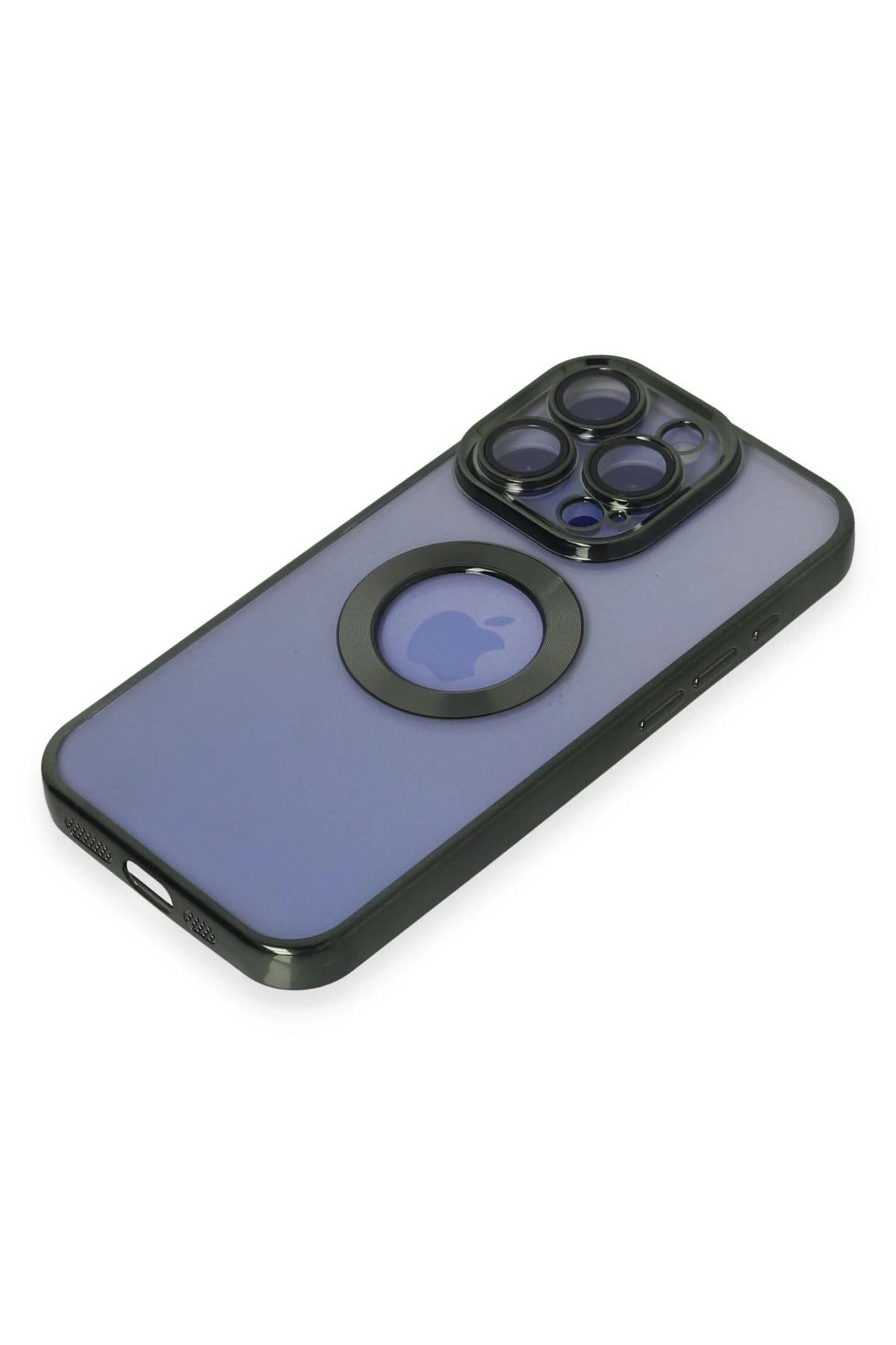 NewFace iPhone 15 Pro Uyumlu Kılıf Slot Silikon - Köknar Yeşili GLSTD