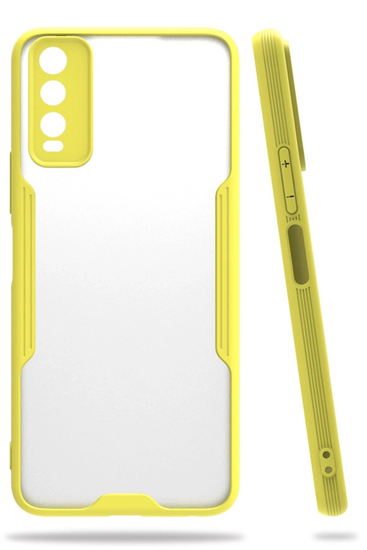 NewFace Vivo Y11S Kılıf Platin Silikon - Sarı WLZOR