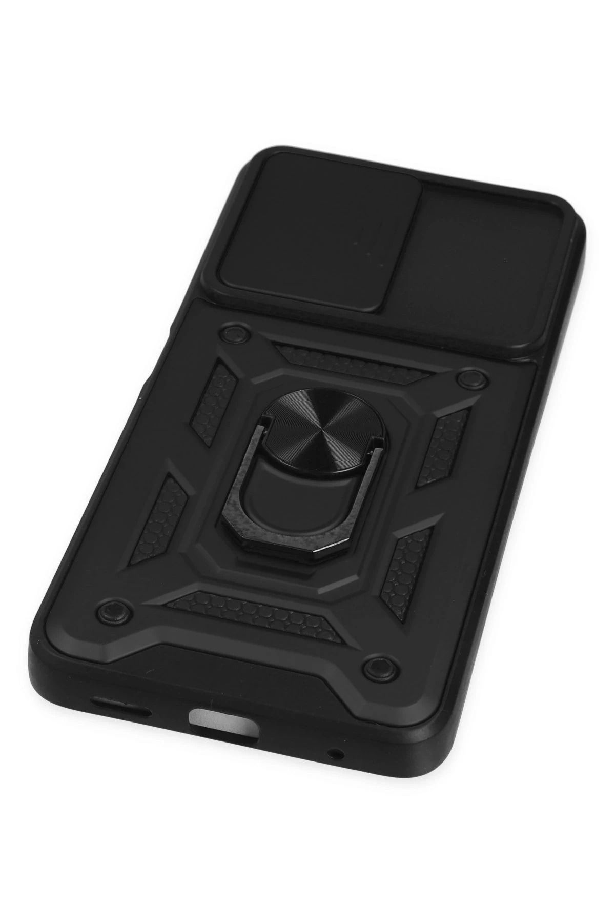 NewFace Xiaomi Poco X3 GT Kılıf Pars Lens Yüzüklü Silikon - Siyah SVLRS