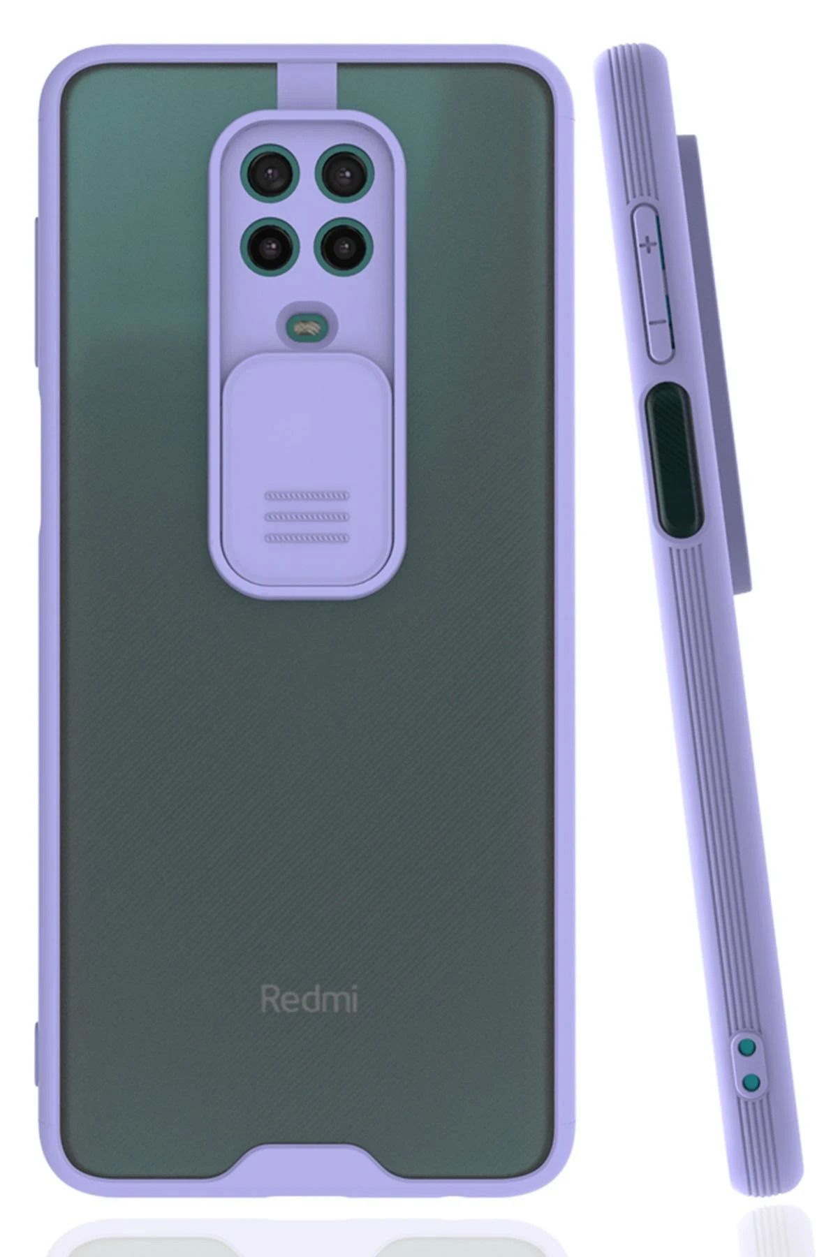NewFace Xiaomi Redmi Note 9 Pro Kılıf Platin Kamera Koruma Silikon - Lila GLSTD