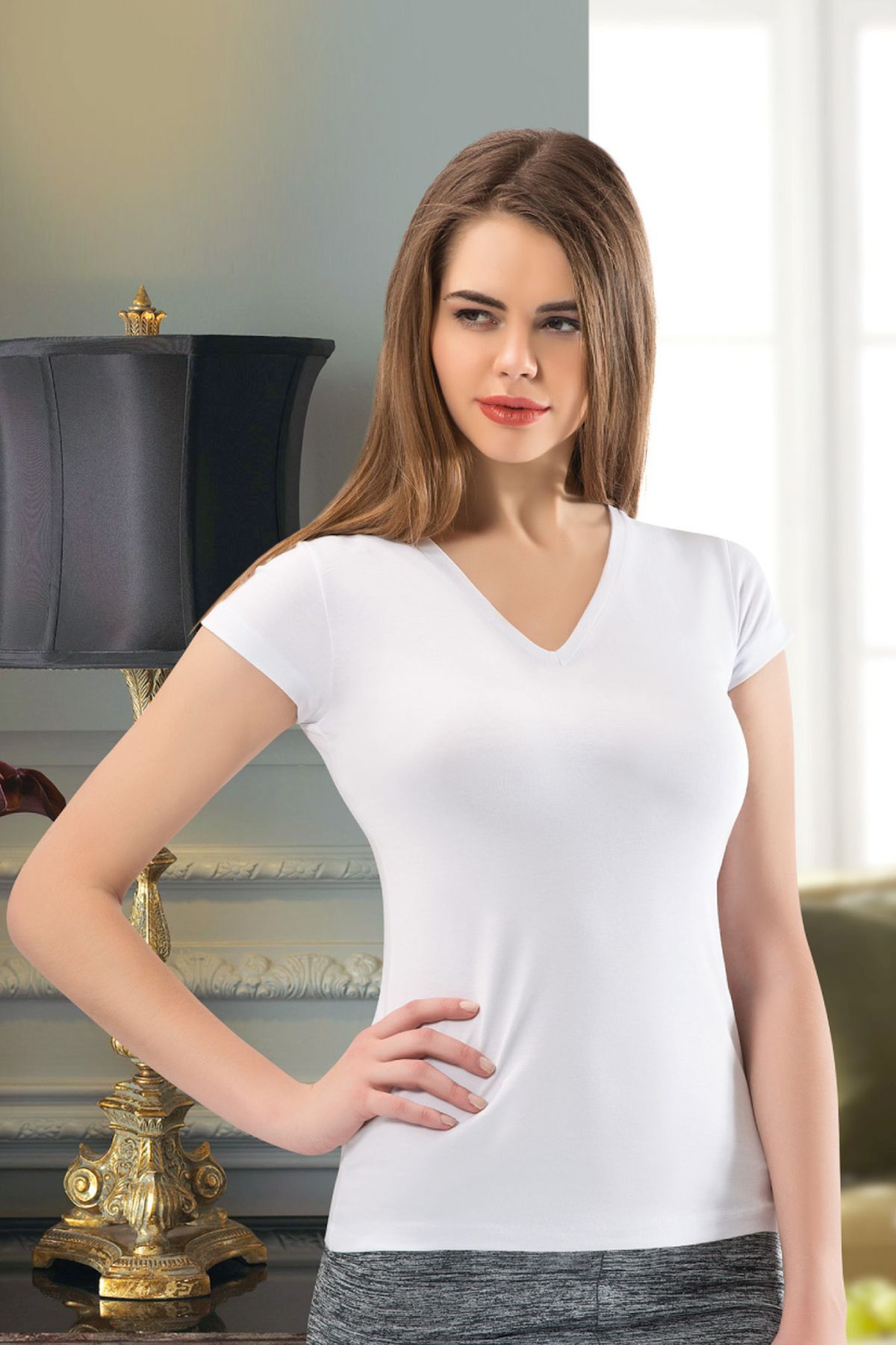 Shop58 Hediye Cantam V Yaka Kısakol 2840
