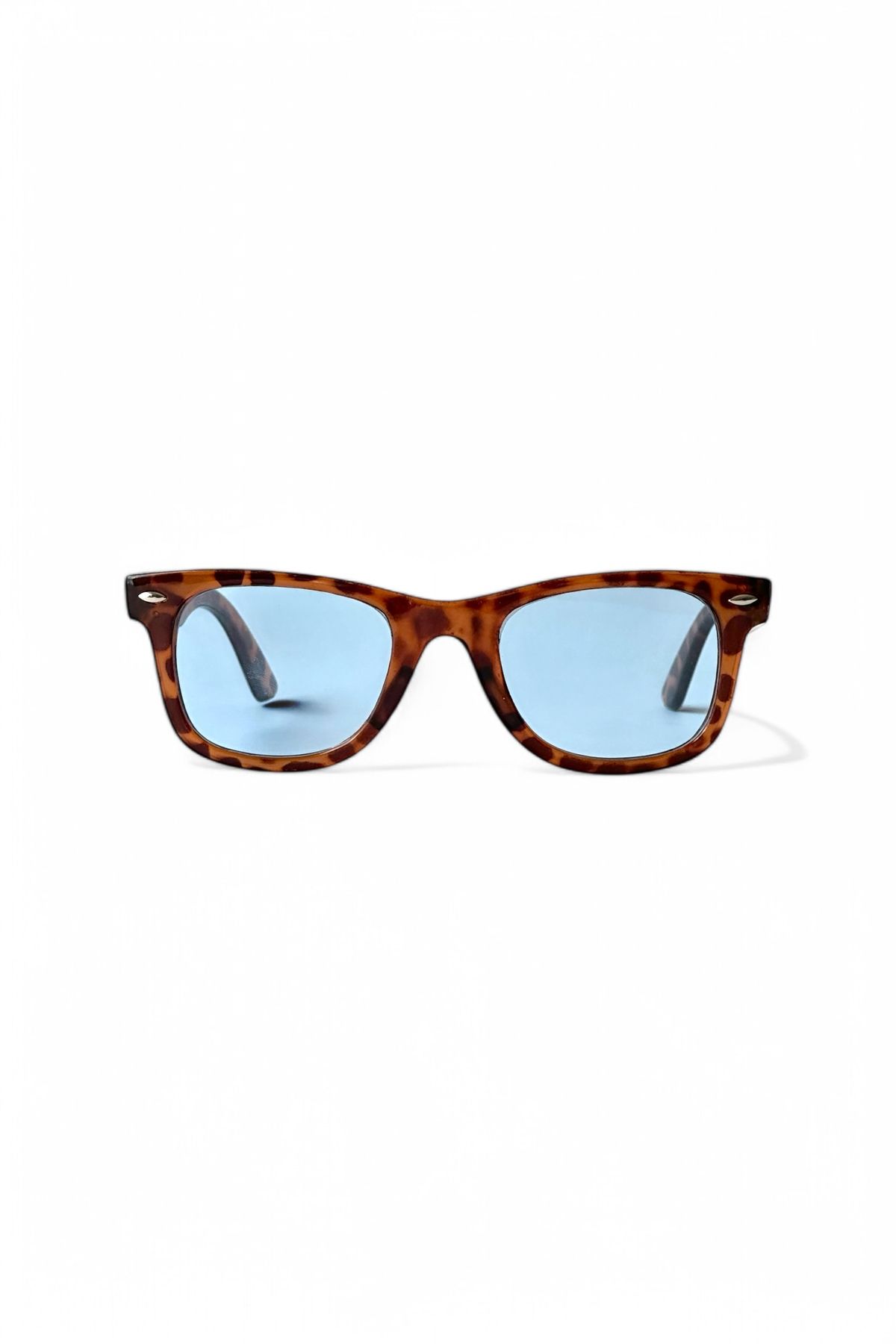 COOLANDBETTER WAYF LEOPAR ÇAPRAZ KESİM MAVİ CAM GÜNEŞ GÖZLÜĞÜ /COOLANDBETTER