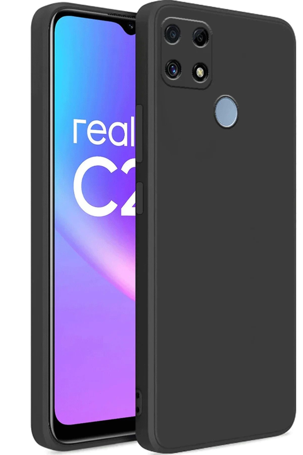 NewFace Realme C25 Kılıf First Silikon - Siyah GLSTD