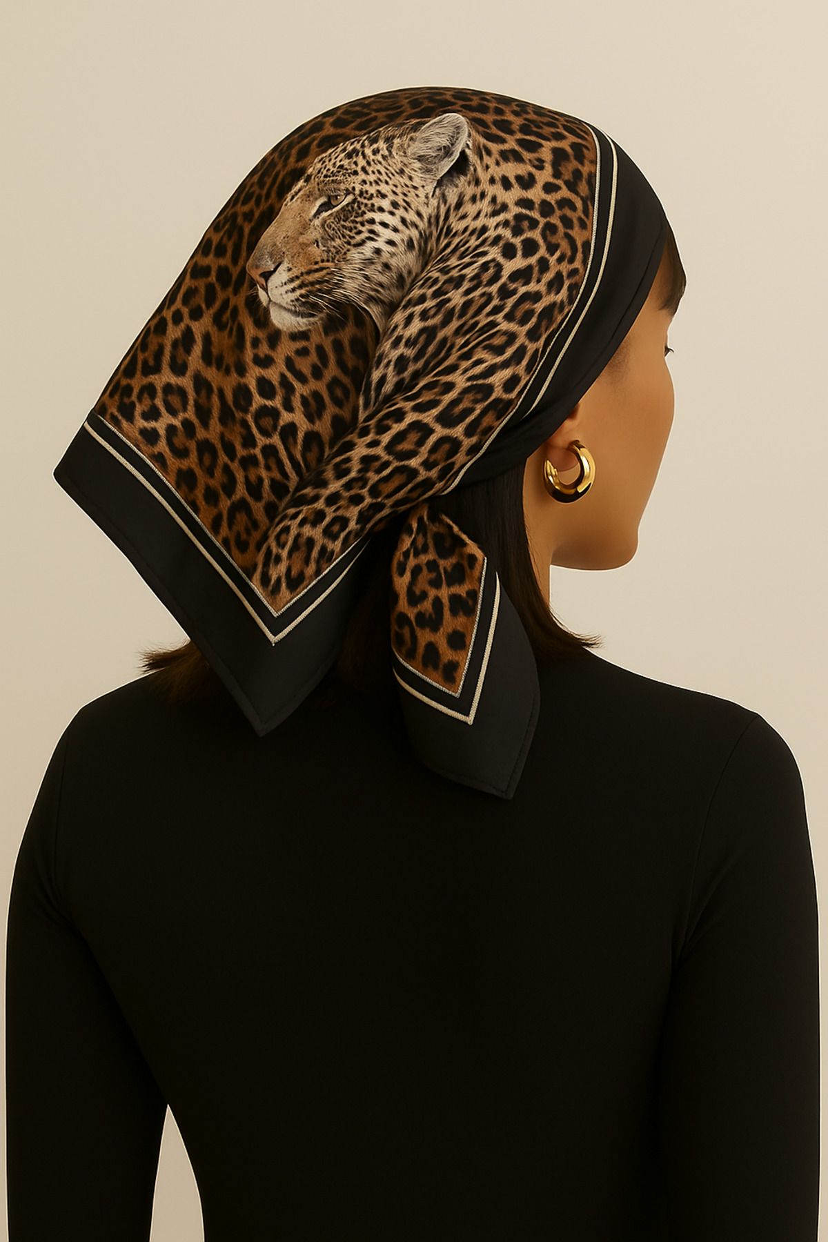 NOTHING-LEOPARD PATTERNED SATIN SCARF 5