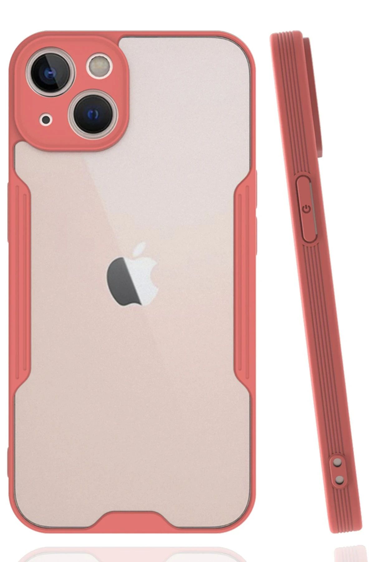 NewFace iPhone 14 Plus Kılıf Platin Silikon - Pembe GLSTD