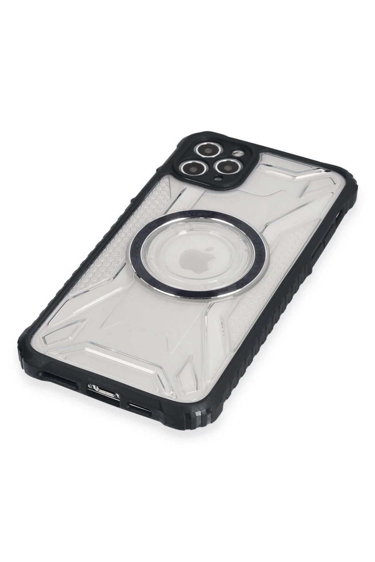 NewFace iPhone 11 Pro Kılıf Prag Magneticsafe Kapak - Siyah GLSTD