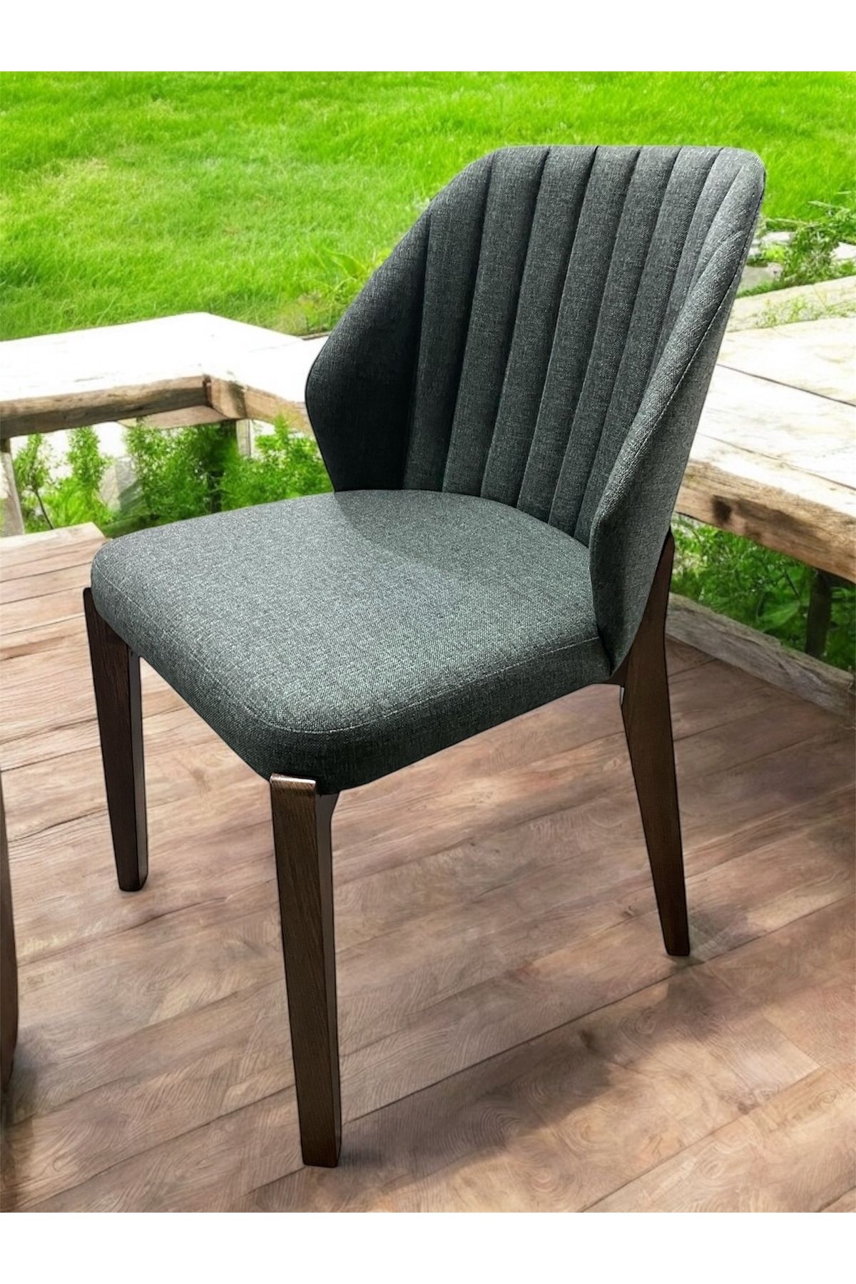 KOZ Home Ahşap ceviz ayaklı sandalye