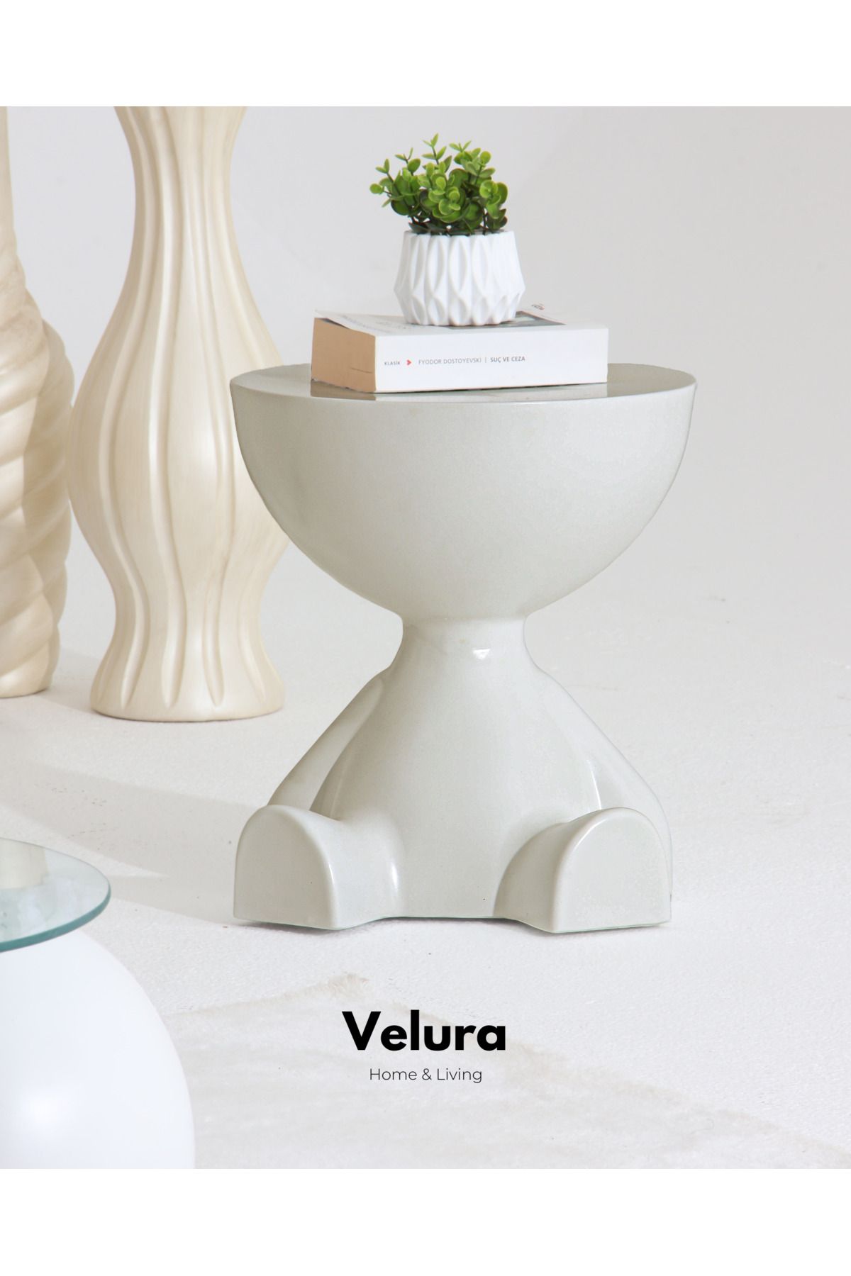 Velura Home & Living Tedy Yan Sehpa & Ayıcık Zigon Sehpa & Pinterest Sehpa Modeli - Kırık Beyaz