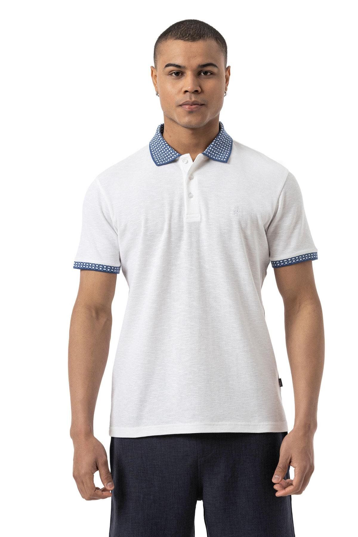 rugatchi Flamlı Waffle Polo Yaka T-Shirt