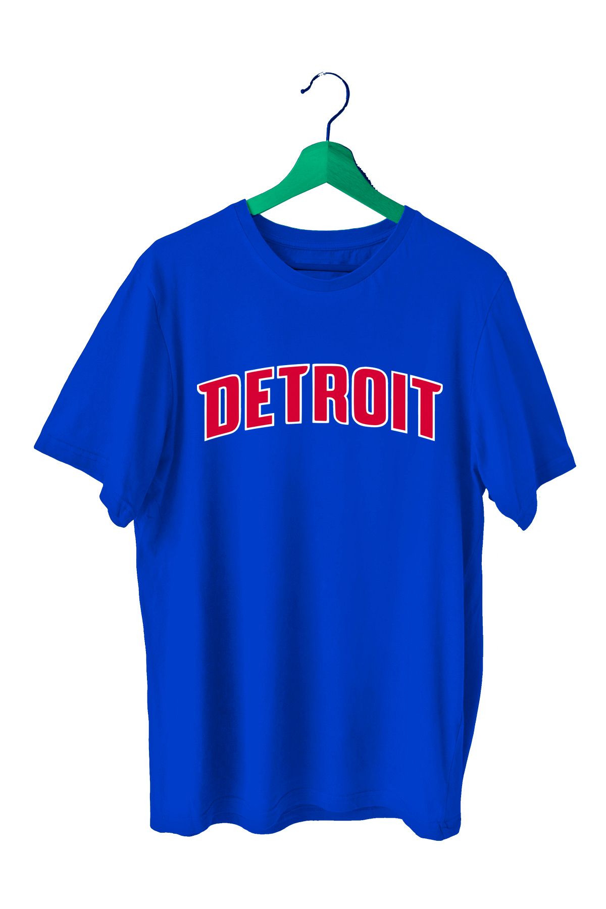 TOP GLORY Detroit Baskılı Basketbol T-Shirt Sporcu Tişörtü