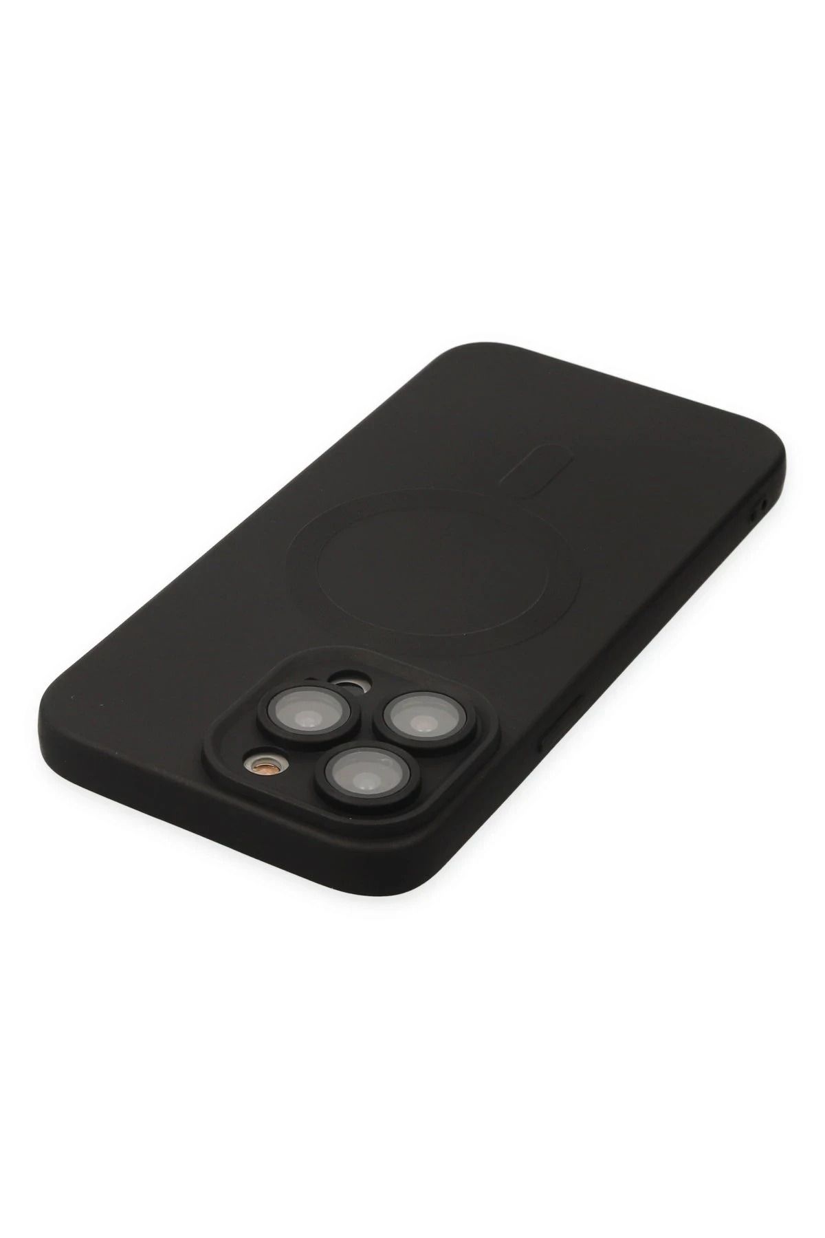 NewFace iPhone 13 Pro Kılıf Moshi Lens Magneticsafe Silikon - Siyah GLSTD