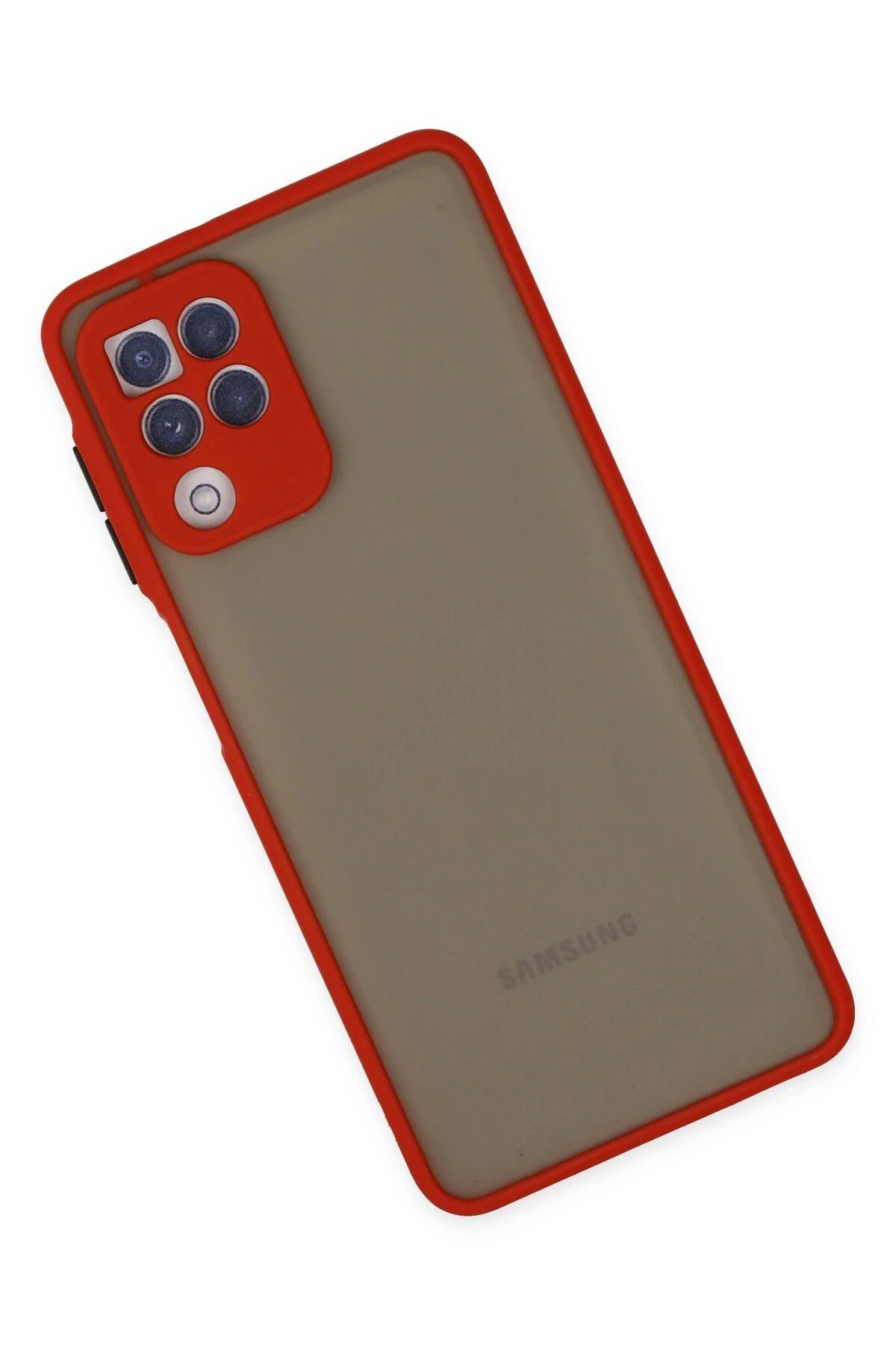 NewFace Samsung Galaxy A22 Kılıf Montreal Silikon Kapak - Kırmızı WLZOR