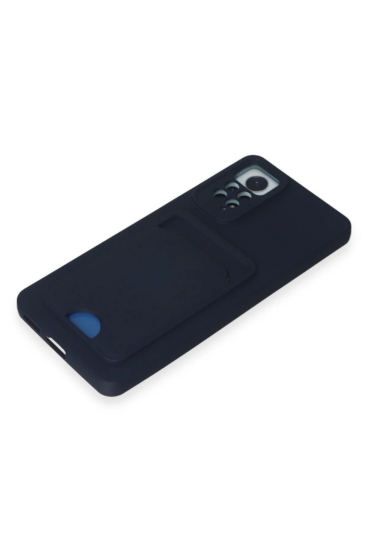 NewFace Xiaomi Redmi Note 11 Pro Kılıf Kelvin Kartvizitli Silikon - Lacivert GLSTD