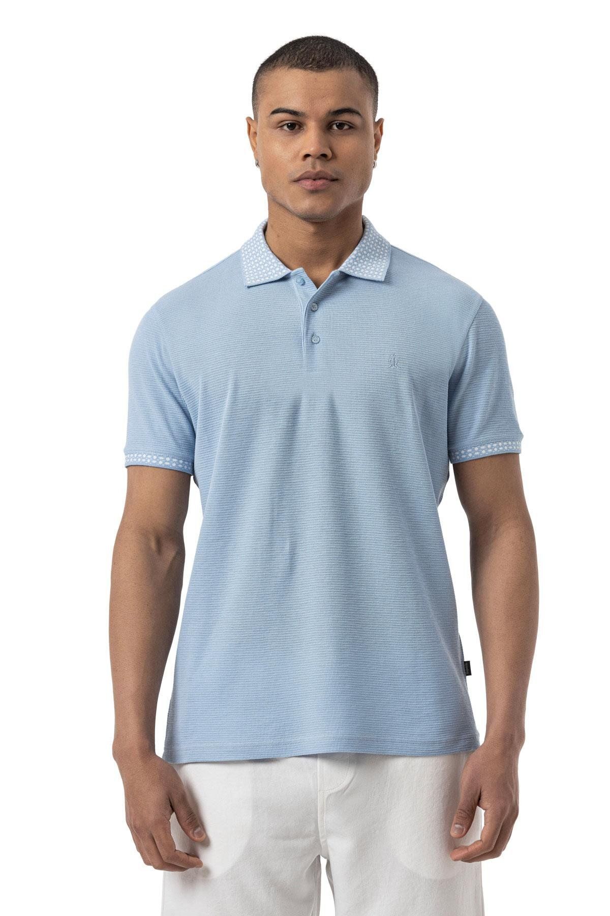 rugatchi Flamlı Waffle Polo Yaka T-Shirt