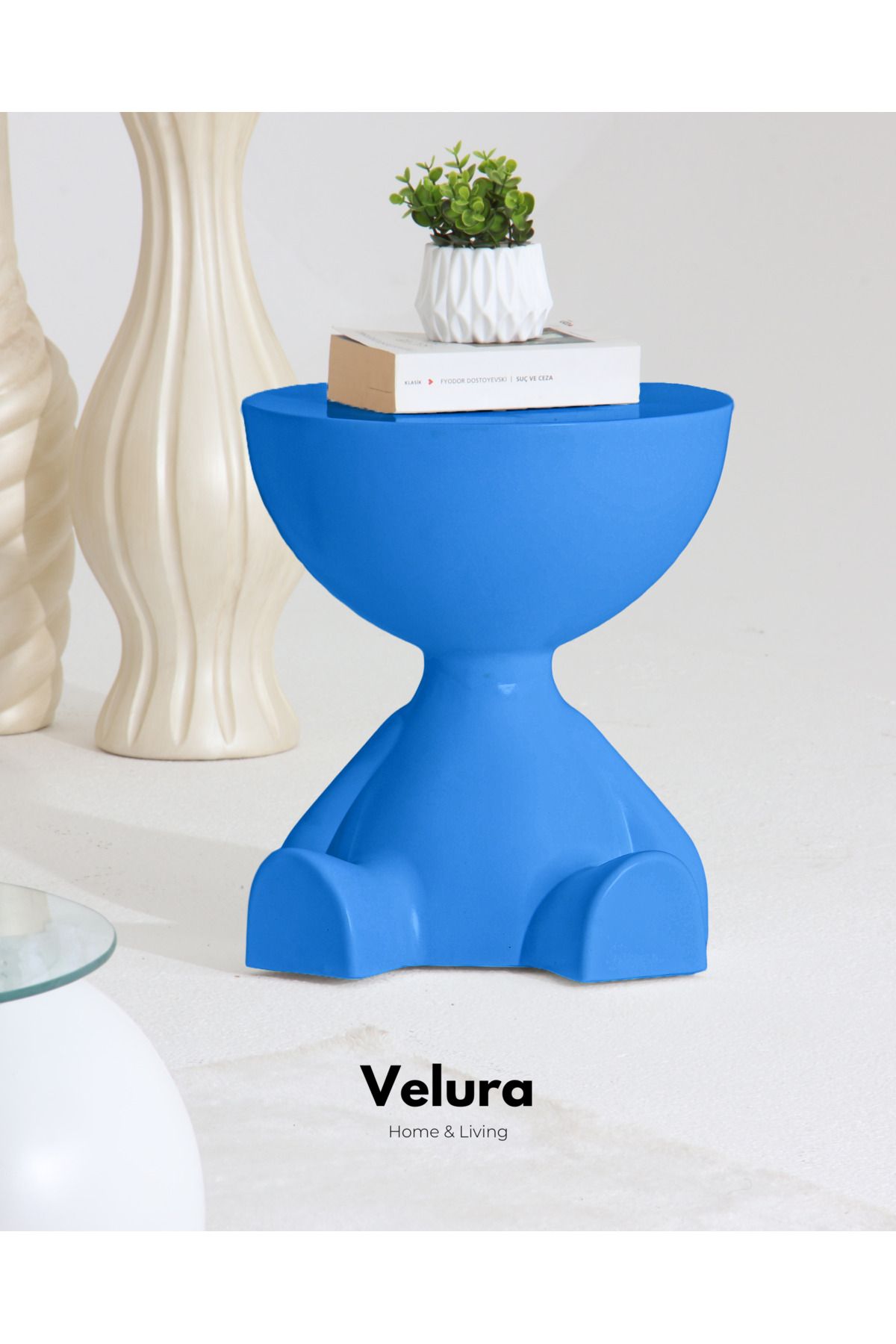 Velura Home & Living Tedy Yan Sehpa & Ayıcık Zigon Sehpa & Pinterest Sehpa Modeli - Mavi