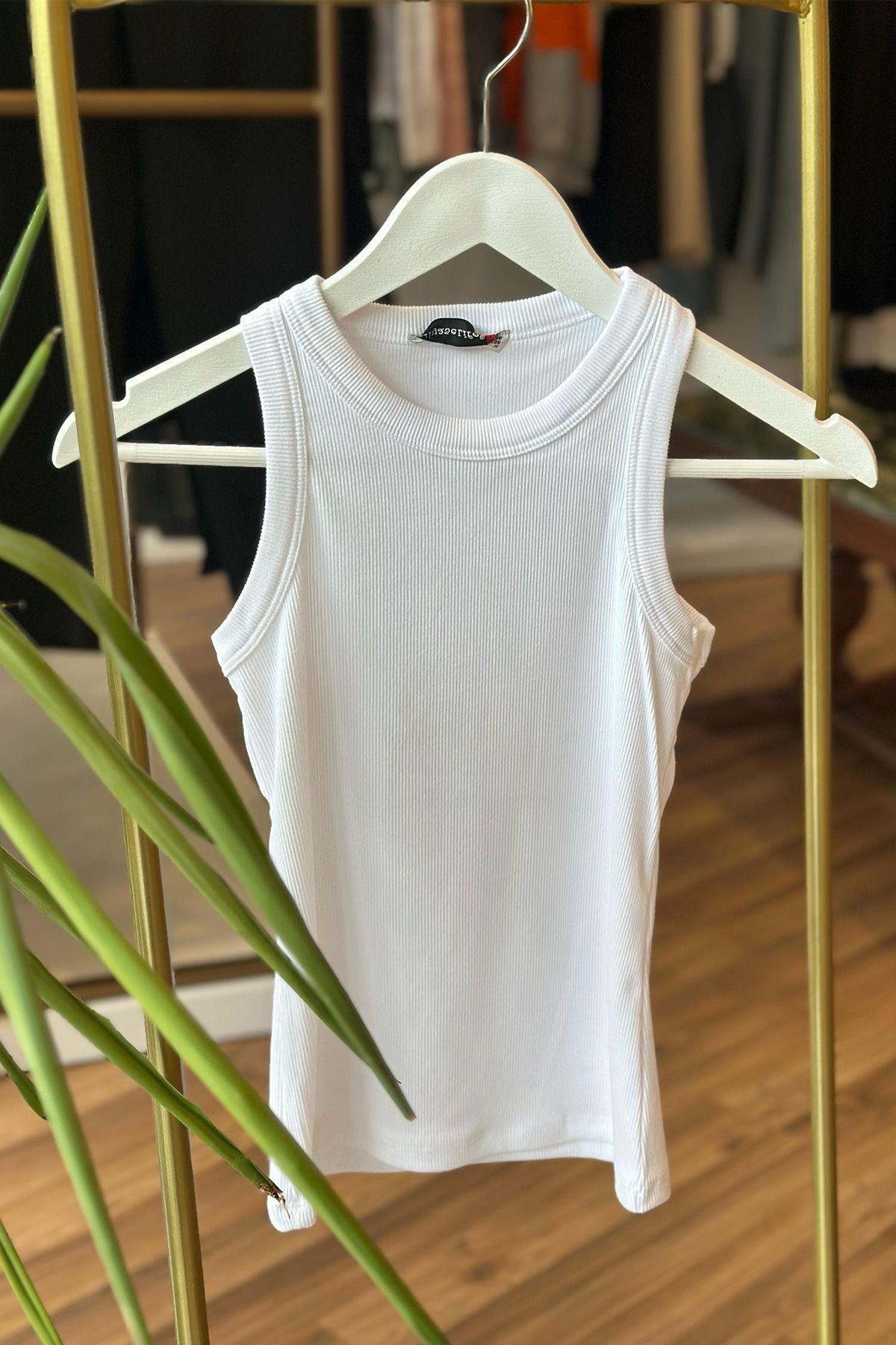 Unique Boutique Beyaz Halter Model Likralı Body
