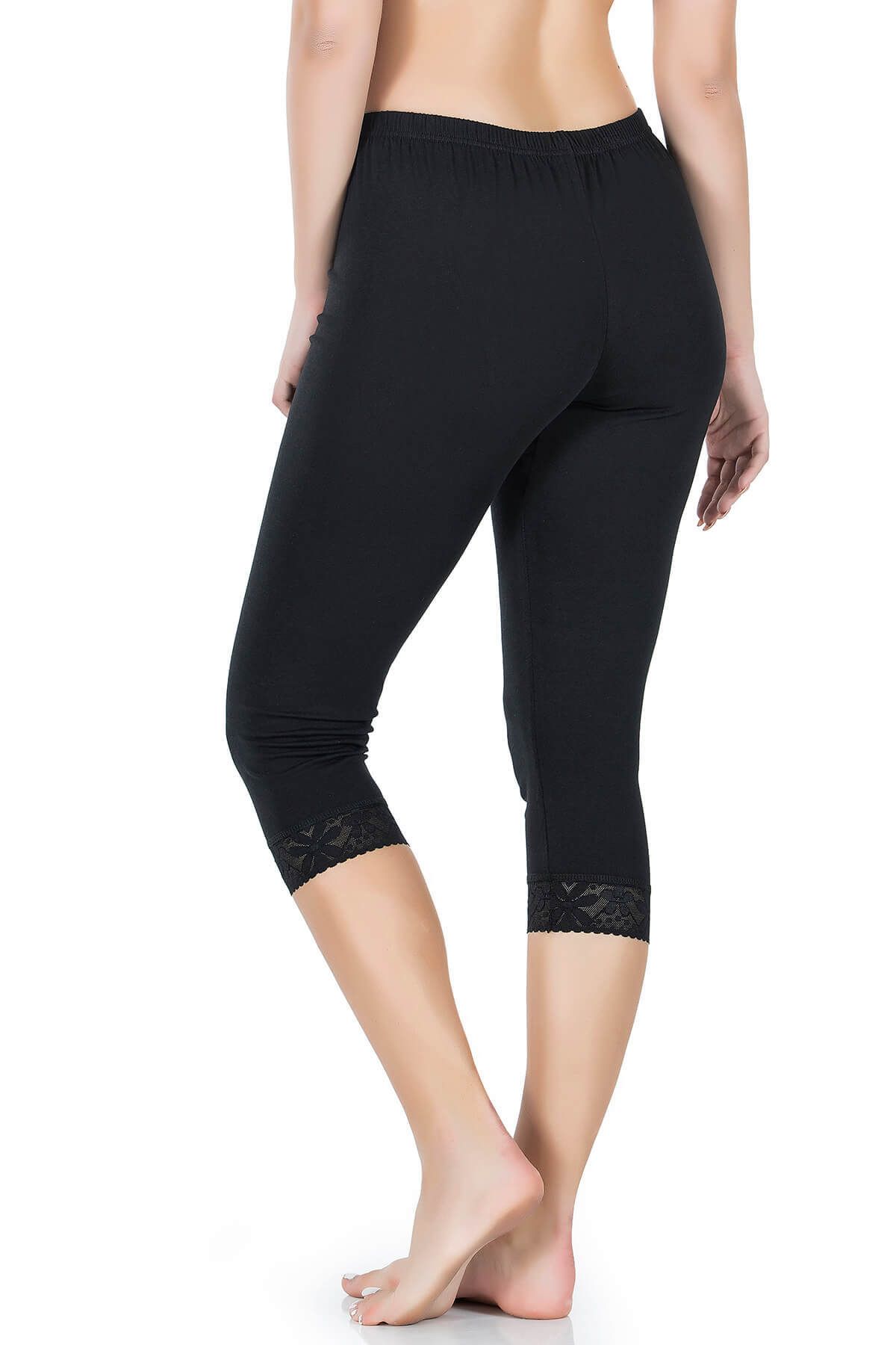 Shop58 Hediye Cantam Paçası Dantelli Kısa Kadın Tayt 421
