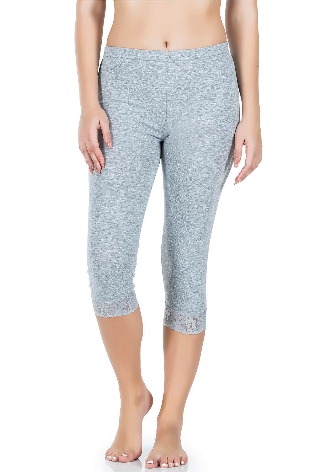 Shop58 Hediye Cantam Paçası Dantelli Kısa Kadın Tayt 414