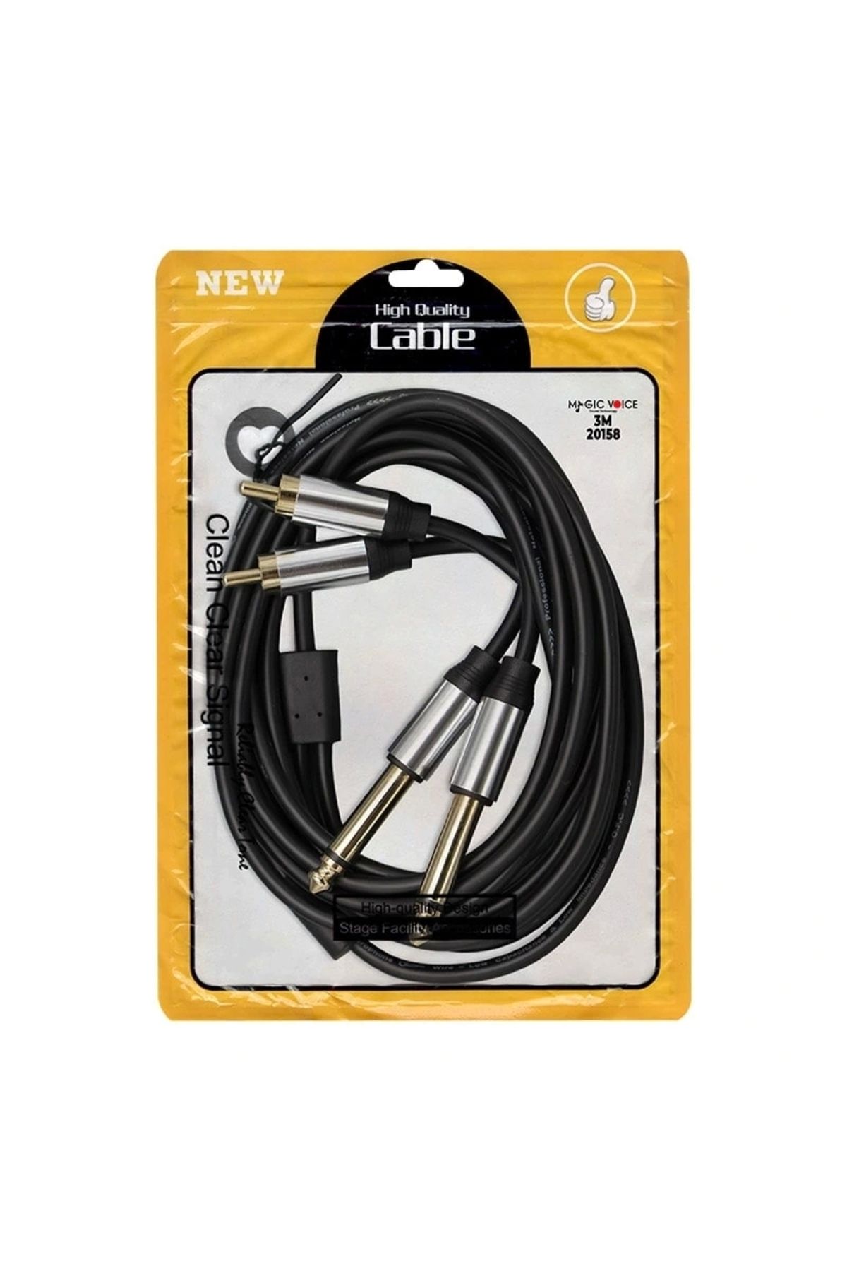 STOREMAX LD398 2X 6.3MM MONO ERKEK + 2X RCA ERKEK 3 METRE KABLO (5047)