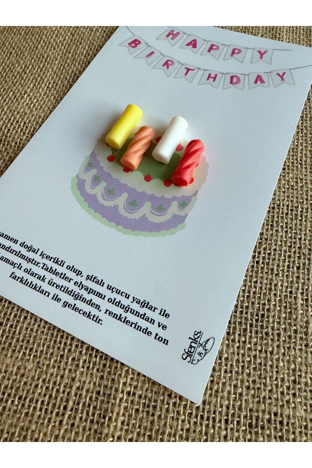 Sfenks. Dilek kartı (buhurdanlık mumu)