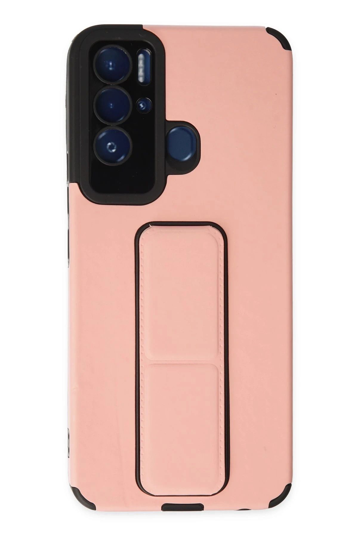 NewFace Tecno Pova Neo Kılıf Mega Standlı Silikon - Pudra MRAYD