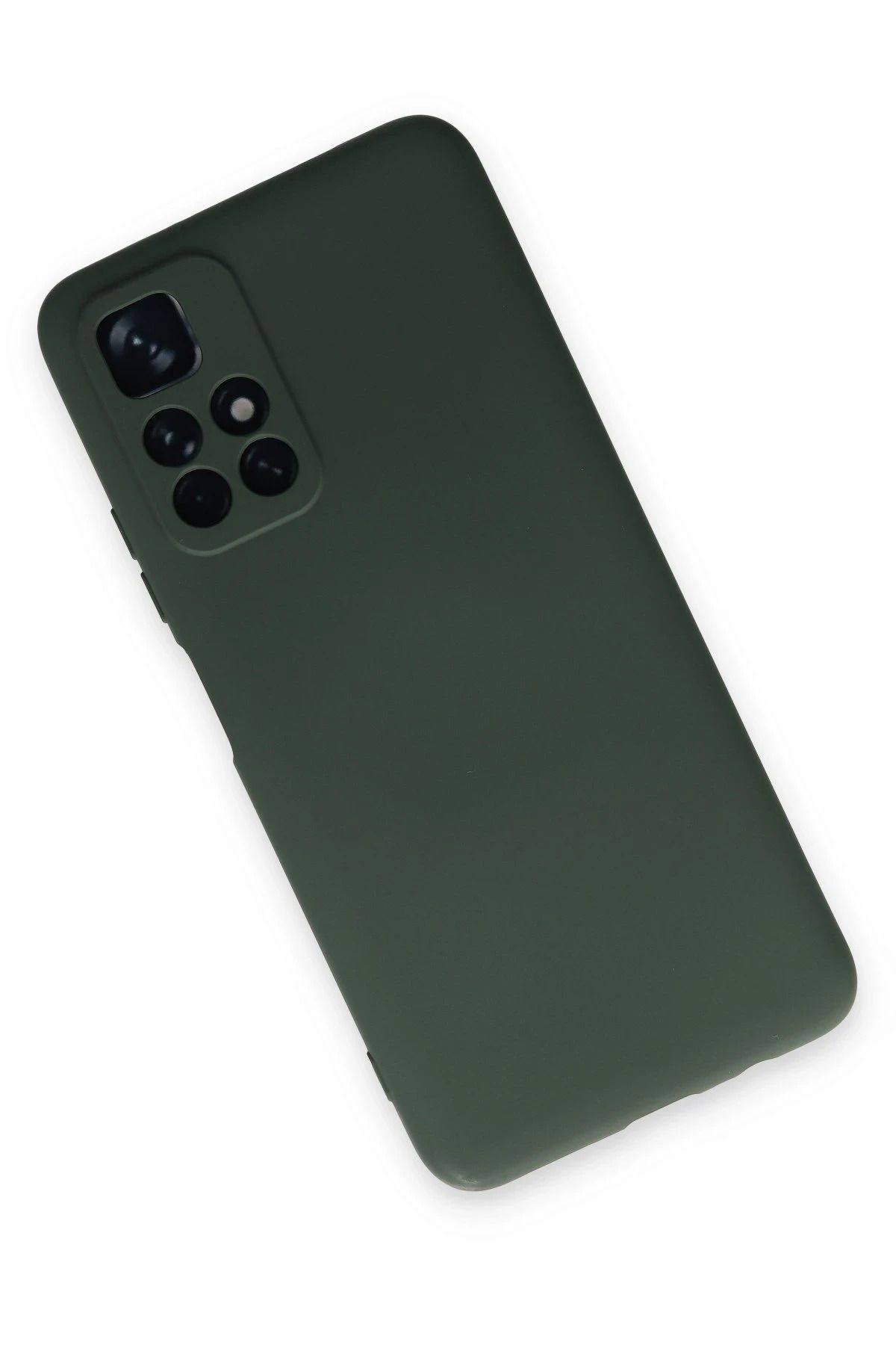 NewFace Xiaomi Redmi Note 11T Uyumlu Kılıf Nano içi Kadife Silikon - Koyu Yeşil GLSTD