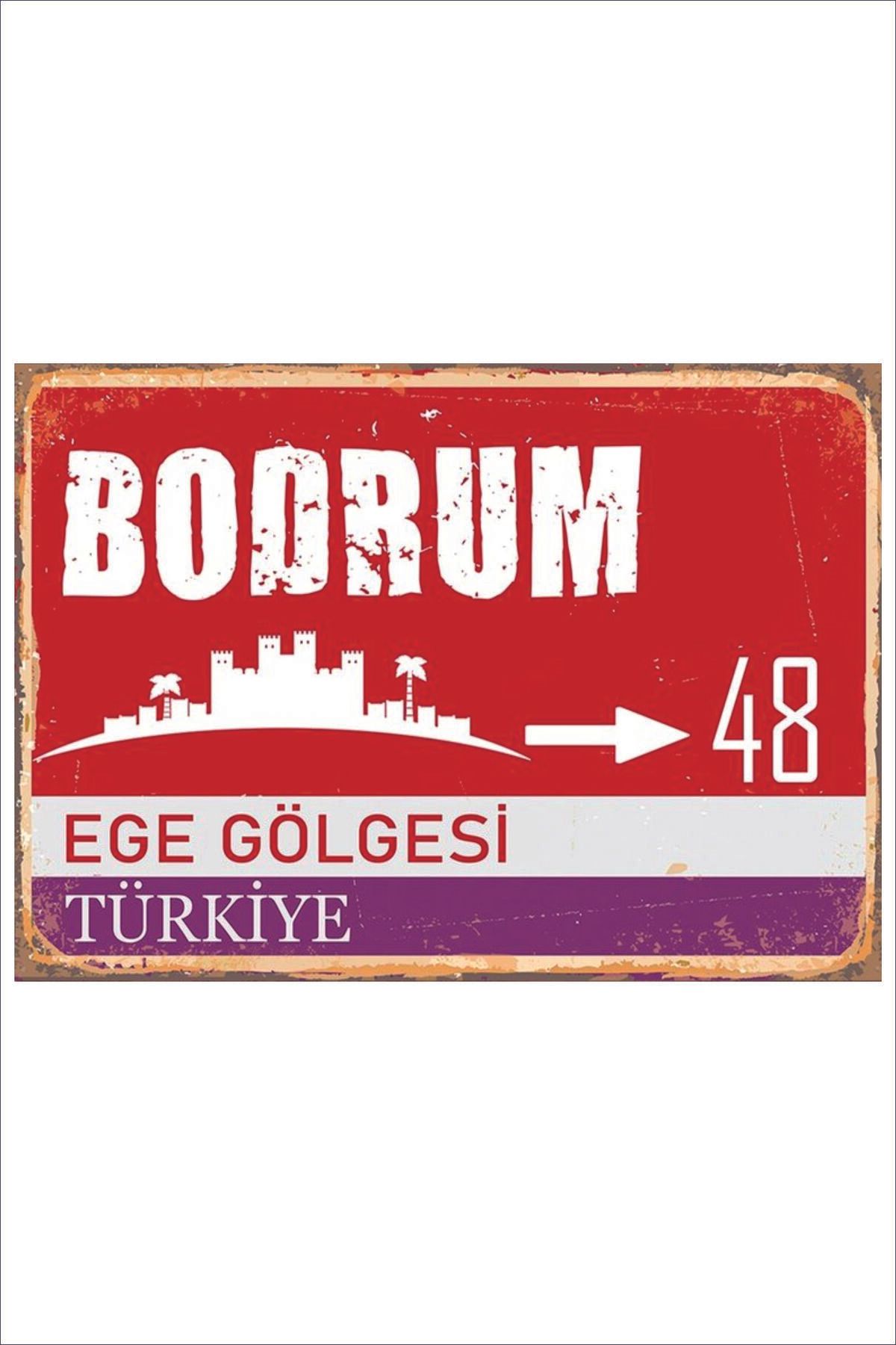 Yeni Yıldız Reklam RETRO BODRUM 48 EGE BÖLGESİ A4 VİNTAGE TABLO
