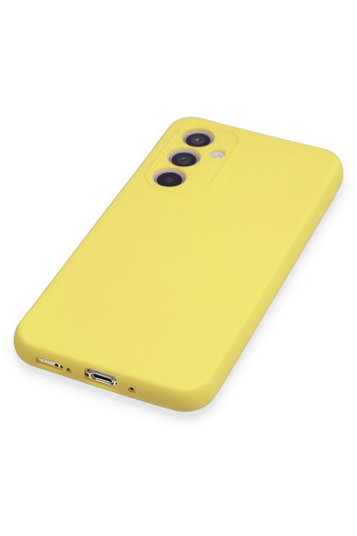 NewFace Galaxy A54 5g Uyumlu Kılıf Nano İçi Kadife Silikon - Sarı Nrmsa
