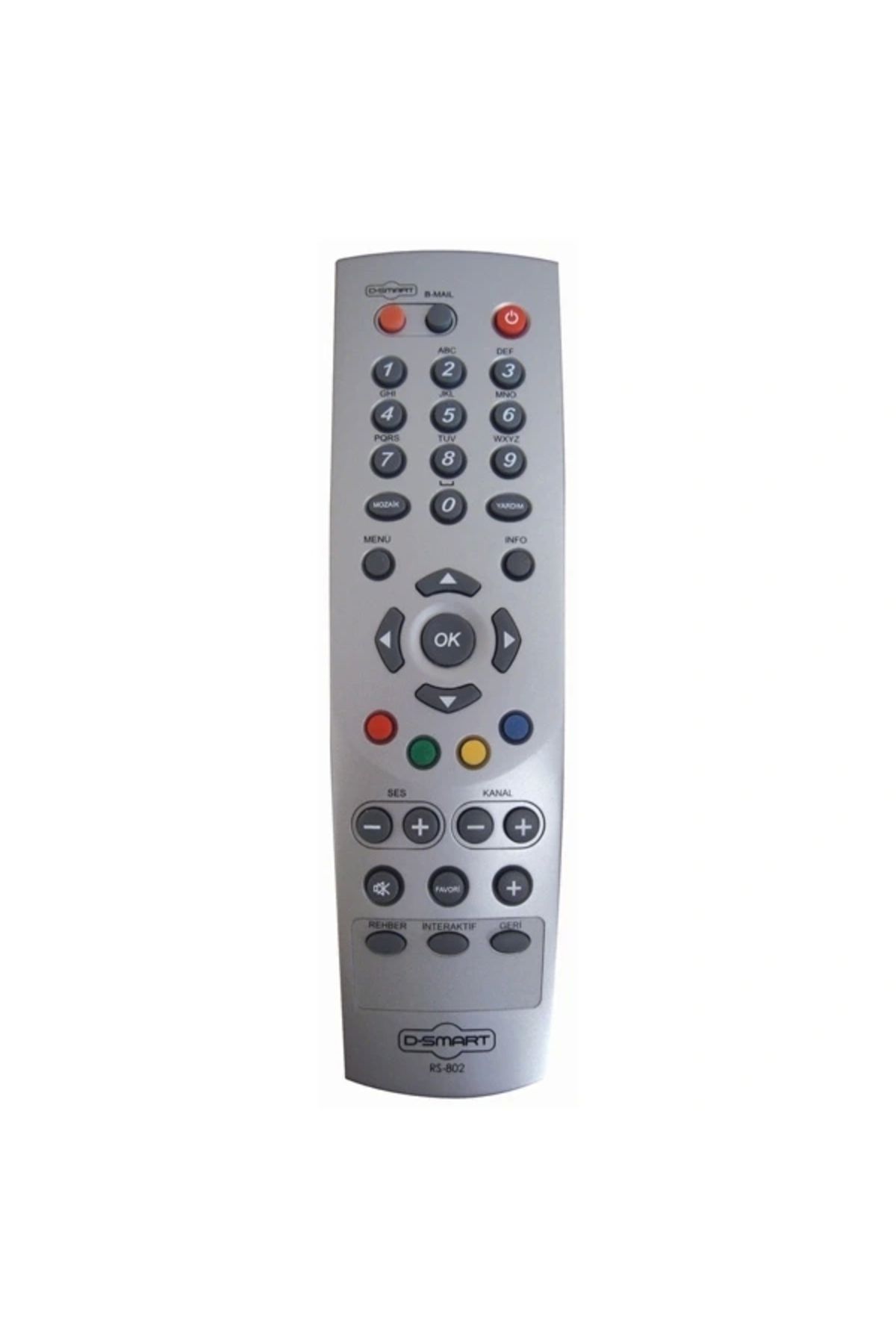 KYD KR D-SMART ESKİ KASA*KUMANDA D-SMART 802 SD UYDU KUMANDASI (5047)