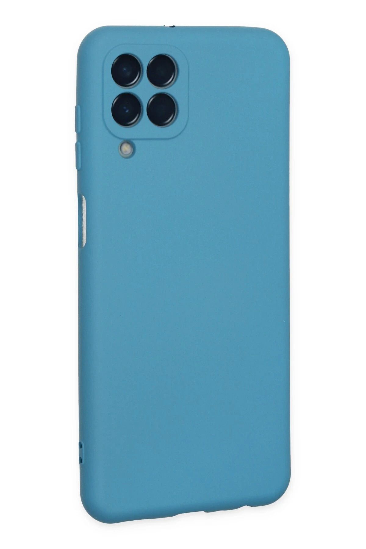 NewFace Galaxy M33 uyumlu Kılıf Nano içi Kadife Silikon - Mavi GLSTD