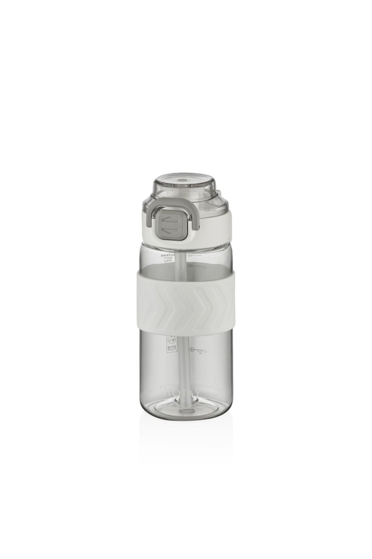 Shotay ST-7237 600ml Beyaz Pipetli Tritan Matara
