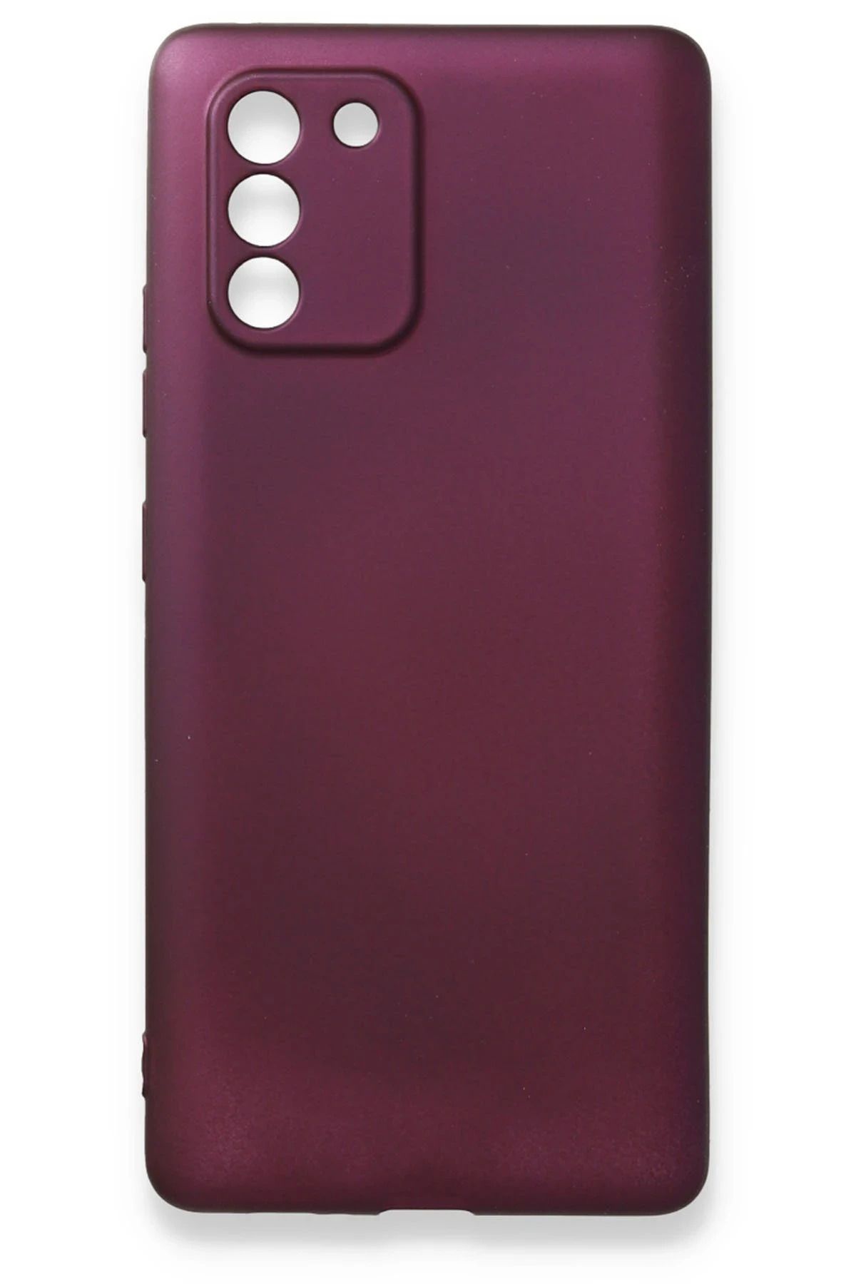 NewFace Samsung Galaxy A91 / S10 Lite Kılıf First Silikon - Mürdüm NRMSA