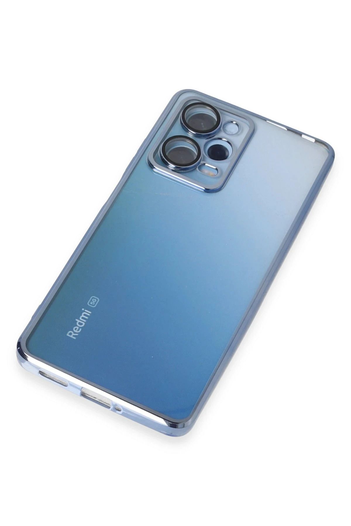 NewFace Xiaomi Redmi Note 12 Pro 5G Kılıf Lensli Silikon - Açık Mavi SVLRS