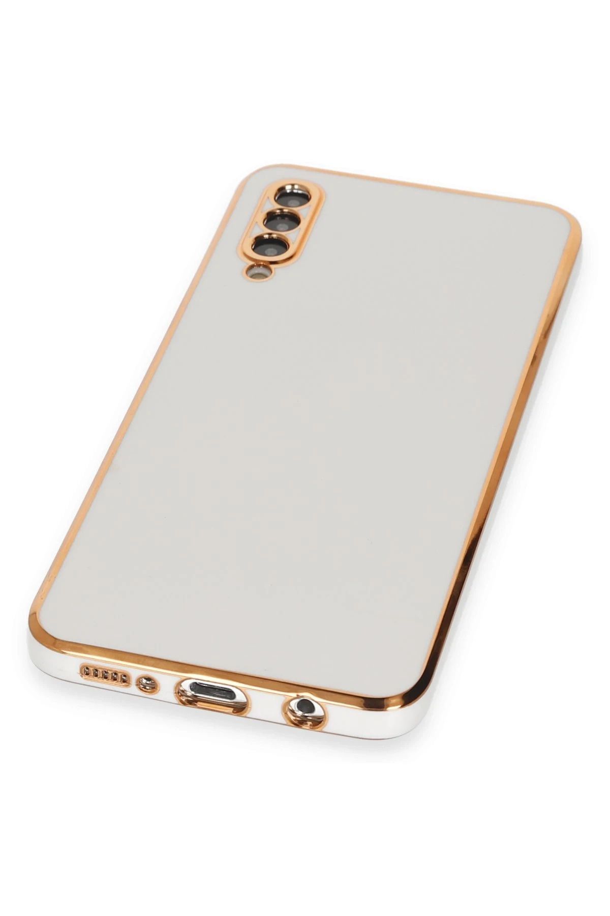 NewFace Samsung Galaxy A70 Kılıf Volet Silikon - Beyaz NRMSA