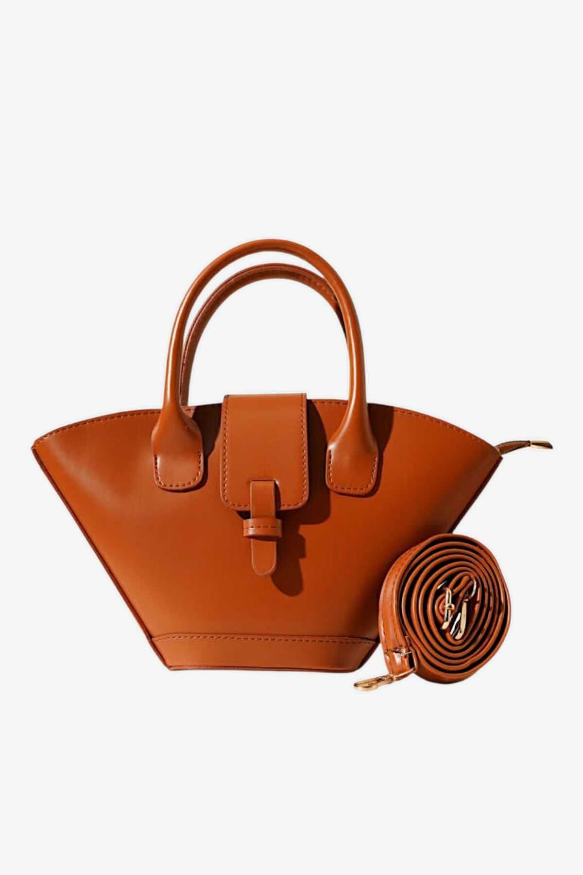 roseberry-حقيبة نسائية مبطنة بقصة غير متماثلة موديل دلو طابا - R1032 2