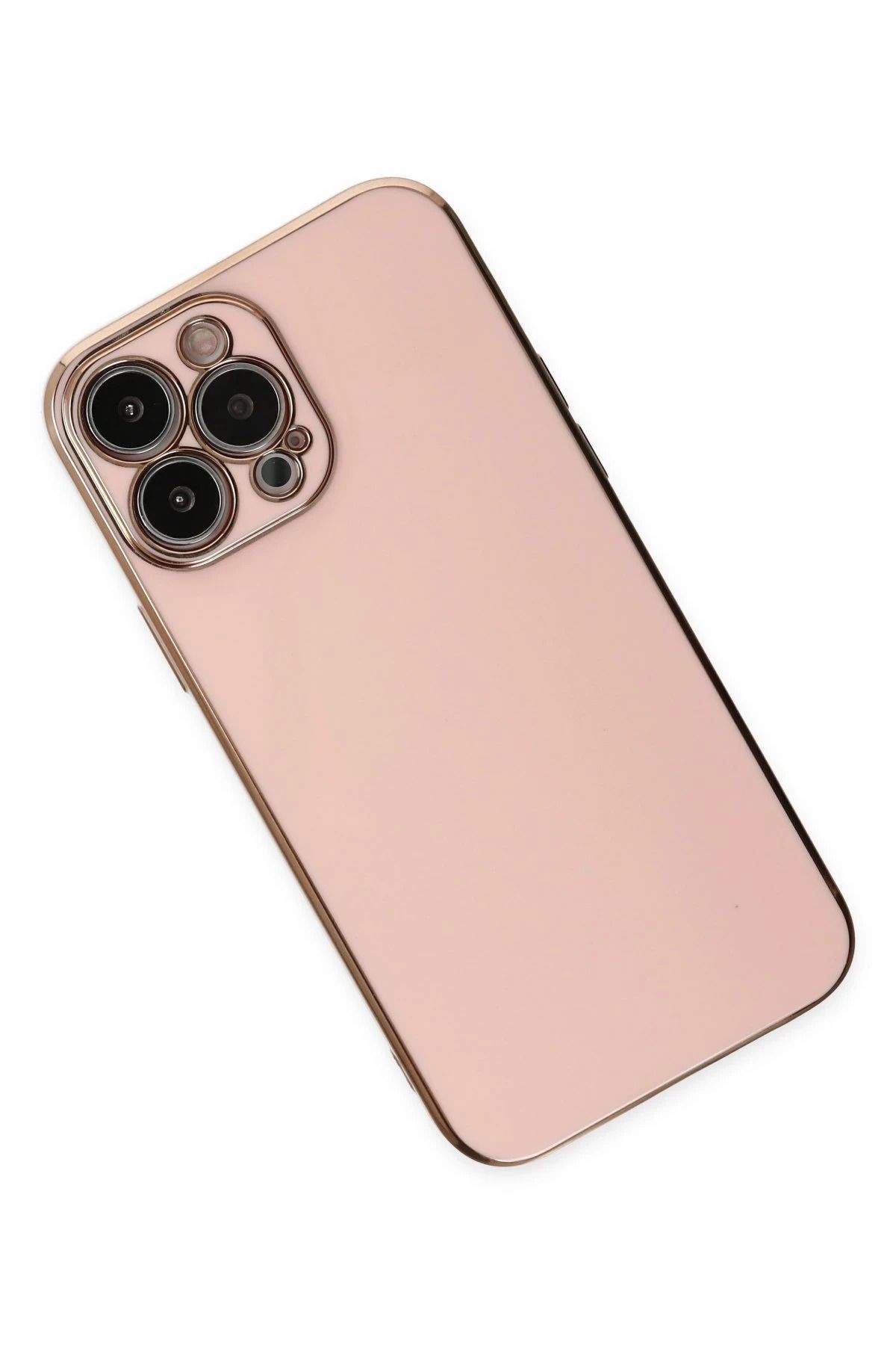 NewFace iPhone 14 Pro Max Kılıf Volet Silikon - Pembe GLSTD