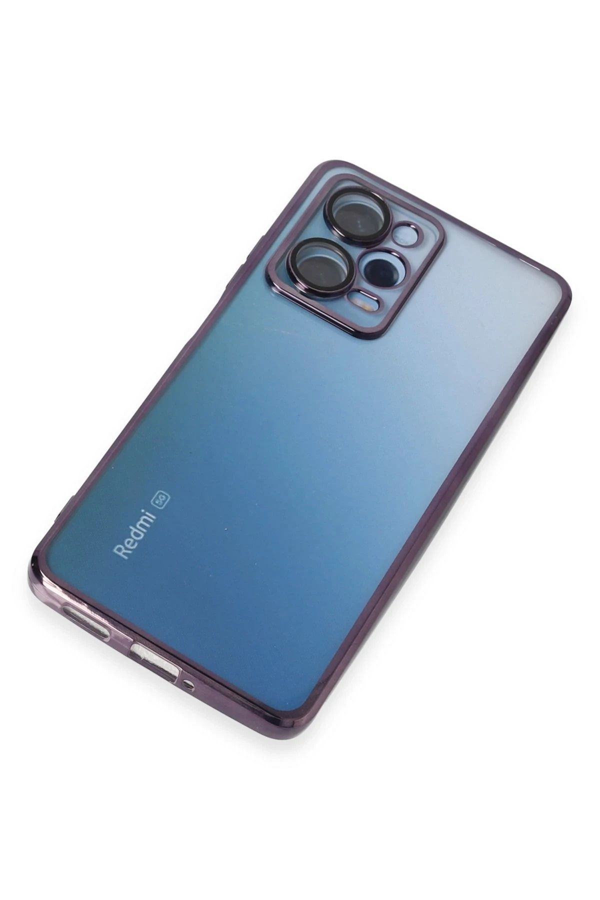 NewFace Xiaomi Redmi Note 12 Pro 5G Kılıf Lensli Silikon - Mor NRMSA