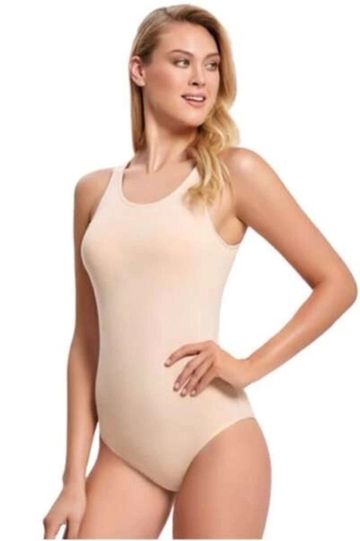 Shop58 Hediye Cantam 9252 Kadın Kalın Askılı Çıtçıtlı Atlet