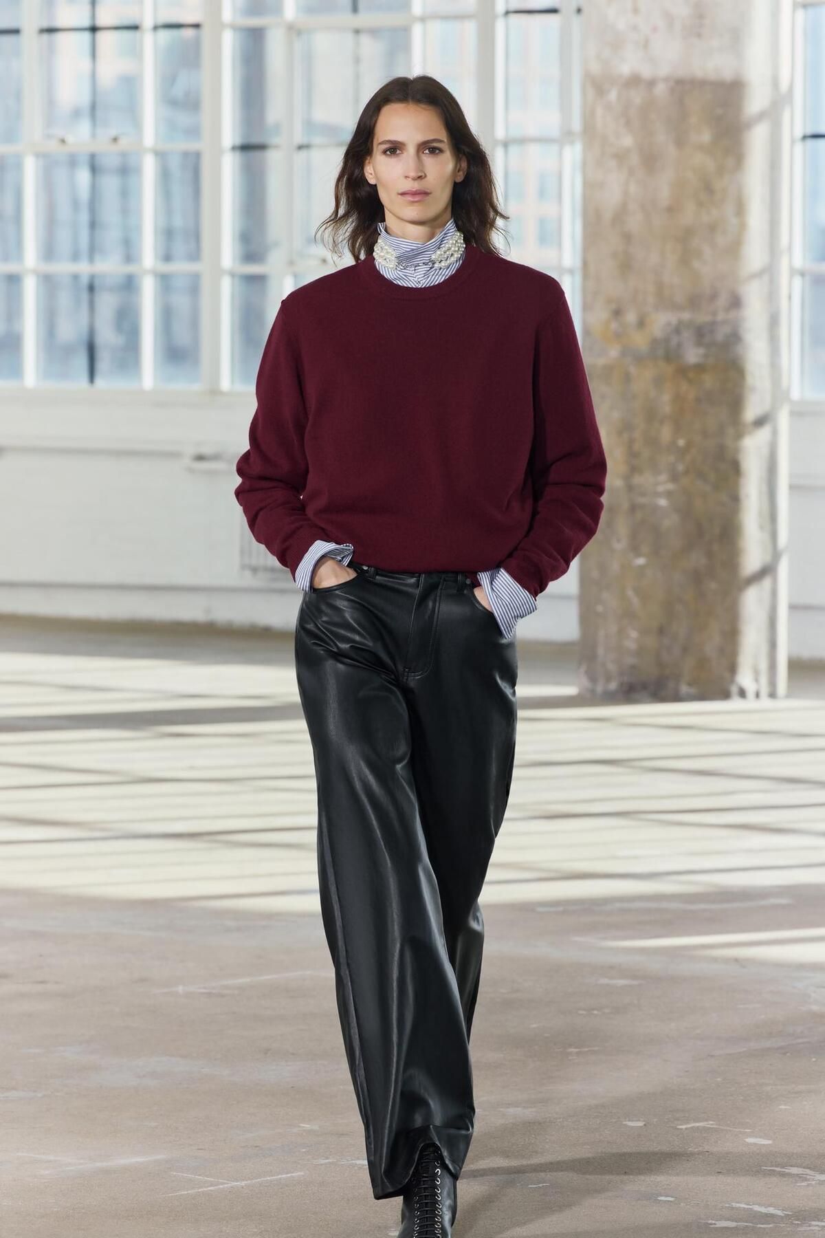Butik ALLBUCKS ZARA, COLLECTION SUNİ DERİ DÜZ PAÇA PANTOLON ABZRA1039