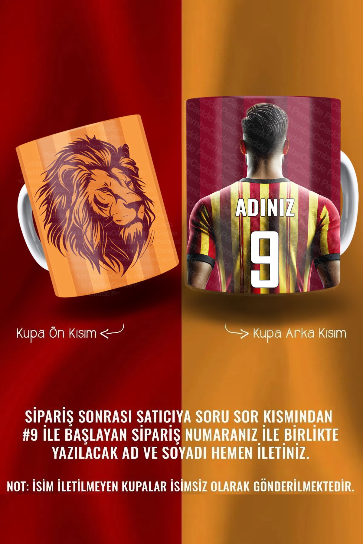 BİBANAPROMOSYON Kişiye Özel Tek Adam Temalı Kupa Bardak - Sadece Size Özel!