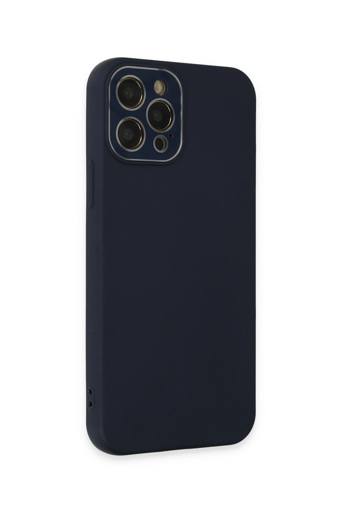 NewFace iPhone 12 Pro Max Kılıf Lansman Glass Kapak - Lacivert NRMSA