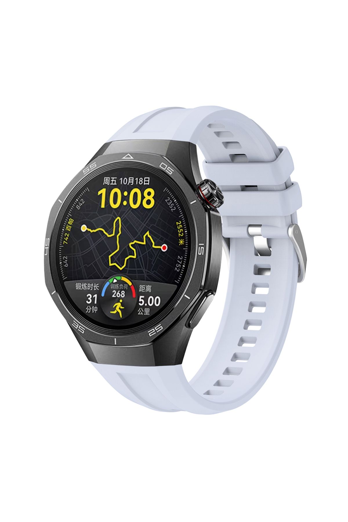 Five-online Huawei Watch GT5 Pro 46mm Yumuşak Esnek Yapılı Silikon Kordon Strap Kayış