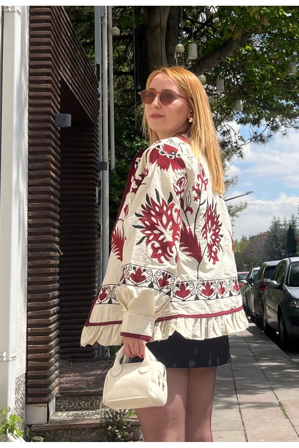 FATMA NUR ŞİRELİ BUTİK Desenli Tasarım Ceket