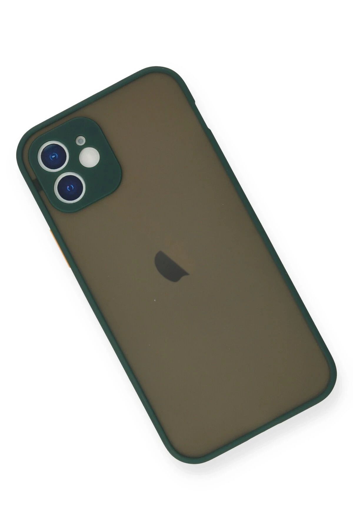 NewFace iPhone 12 Mini Kılıf Montreal Silikon Kapak - Yeşil SVLRS