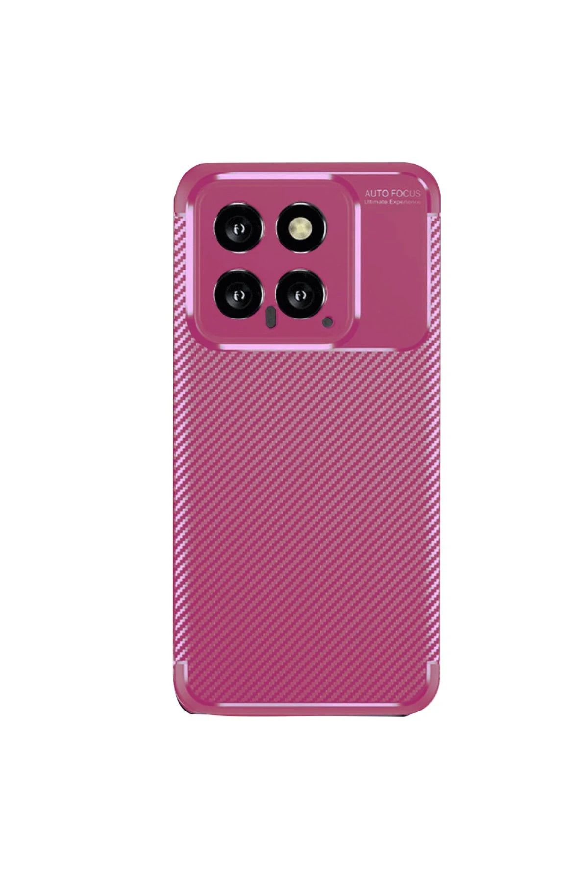NewFace Xiaomi Mi 14T Kılıf Auto Focus Karbon Kapak - Pembe SVLRS